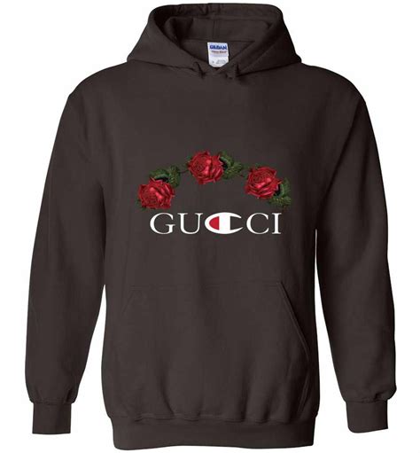 champion and gucci hoodie